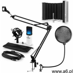 MIC-900WH-LED USB zestaw V5 mikrofonpop filtr ramię sterujące LED biały - ogłoszenia A6.pl