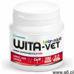 Eurowet Wita-vet ca/p = 2, 3,2g junior+adult 100 tabletek - ogłoszenia A6.pl