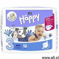 Pieluszki Bella Baby Happy New Flexi Fit Midi (3) 5-9 kg 13 szt. | SZYBKA WYSYŁKA! - ogłoszenia A6.pl