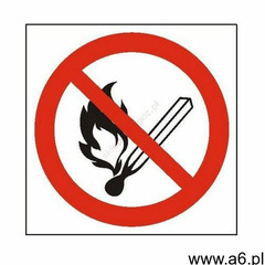 Znak Zakaz używania otwartego ognia i palenia tytoniu PB - ogłoszenia A6.pl