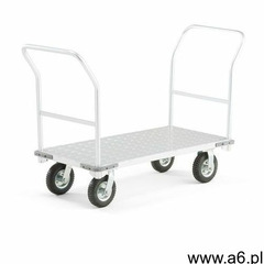 Aluminiowy wózek platformowy FREEWAY, 2 ramy, obciążenie 300 kg, 610x1260 mm - ogłoszenia A6.pl