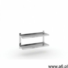 Podwójna półka ze stali nierdzewnej wieszana, 900x300 mm marki B2b partner - ogłoszenia A6.pl