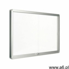 Gablota z drzwiami przesuwnymi, biała magnetyczna, 967 x 706 mm marki Bi-office - ogłoszenia A6.pl