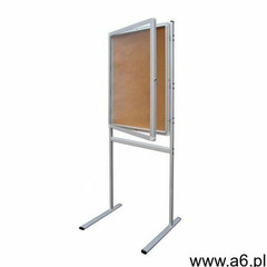 2x3 Gablota informacyjna model 1 - zewnętrzna wodoszczelna na stojaku korkowa 9xa4(75x101cm) - ogłoszenia A6.pl