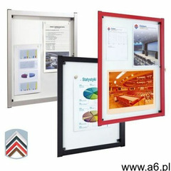 Gablota media jednodrzwiowa, 6xa4, rama aluminiowa, głębokość 40mm marki Vitincom - ogłoszenia A6.pl