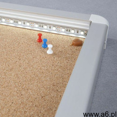 Gablota model 1 z oświetleniem led (wewnętrzna) korkowa 100x150cm marki 2x3 - ogłoszenia A6.pl