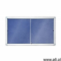 Gablota informacyjna model 1 – wewnętrzna z przesuwanymi drzwiami tekstylna 12xa4(141x70cm) marki 2x - ogłoszenia A6.pl