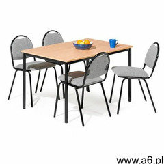 Zestaw do stołówki, stół 1200x800 mm, buk + 4 krzesła szary/czarny marki Aj produkty - ogłoszenia A6.pl