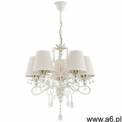 Lampa wisząca zwis żyrandol Alfa Lukrecja 5x40W E14 biały, złoty, ecri 21065 >>> RABATUJEMY - ogłoszenia A6.pl
