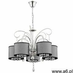 Żyrandol liliana 20935 lampa wisząca zwis oprawa 5x40w e14 czarny/szary marki Alfa - ogłoszenia A6.pl