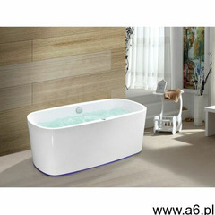 Vente-unique Wanna z hydromasażem z diodami led sirgao - 1-osobowa - 155l - 75x150cm - biała - ogłoszenia A6.pl