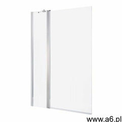 Parawan nawannowy calera 2-częściowy 140 x 105 cm chrom/szkło transparentne marki Goodhome - ogłoszenia A6.pl