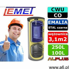 Lemet HPDS 250/100SE zbiornik kombinowany do pompy ciepła, 2w1, bojler 250 litrów z buforem 100 litr - ogłoszenia A6.pl