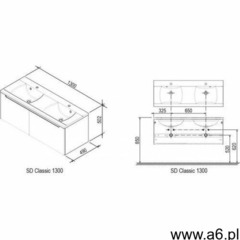 Ravak Szafka podumywalkowa SD Classic 1300 biała/cappuccino X000000958 (8592626031534) - ogłoszenia A6.pl