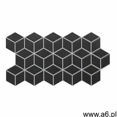 Gres szkliwiony Rhombus 26,5 x 51 cm black 0,95 m2 - ogłoszenia A6.pl