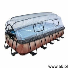 Basen z kopułą premium 540 x 250 x 100 cm /brązowe drewno/ marki Exit - ogłoszenia A6.pl