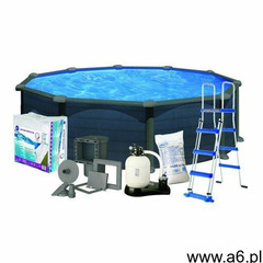 Basen GRE GRANADA 350 cm x 132 cm /grafit/, KITPR358GF - ogłoszenia A6.pl