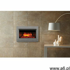 Kominek Riva 67 Designio Electric - ramka w kolorze srebrnym - wresja ścienna - ogłoszenia A6.pl