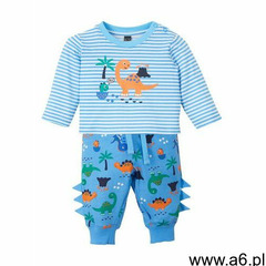Shirt niemowlęcy + spodnie dresowe (2 części), bawełna organiczna bonprix niebieski niemowlęcy - ogłoszenia A6.pl