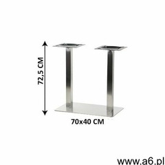 Podstawa stolika podwójna SH-3003-1/S/6, (stelaż stolika), stal nierdzewna szczotkowana, nogi 6x6 cm - ogłoszenia A6.pl