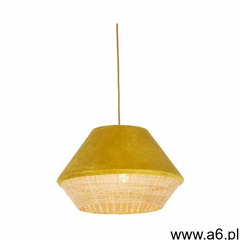 Retro lampa wisząca welur żółta 45cm - Frills Can - ogłoszenia A6.pl