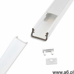 Profil A biały aluminiowy do taśm LED 1m - zestaw Polux 307972 - ogłoszenia A6.pl
