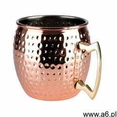 Kubek ze stali nierdzewnej w kolorze imitującym miedź | młotkowany | 0,55L | śr. 90x(H)100mm - ogłoszenia A6.pl