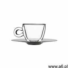 Filiżanka espresso Double wall ze spodkiem ze stali nierdzewnej zestaw 2szt - ogłoszenia A6.pl