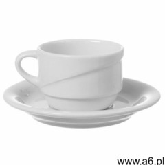 Filiżanka sztaplowana ze spodkiem porcelanowa poj. 90 ml gourmet marki Fine dine - ogłoszenia A6.pl