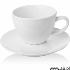 Filiżanka elegancka ze spodkiem bianco | 70 lub 230 ml marki Fine dine - ogłoszenia A6.pl