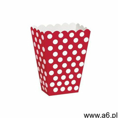 Unique Pudełka na popcorn czerwone w białe kropki - 8 szt. (0011179592920) - ogłoszenia A6.pl