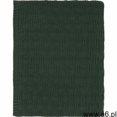Pled deco knit 130 x 170 cm ciemnozielony, kolor zielony - ogłoszenia A6.pl
