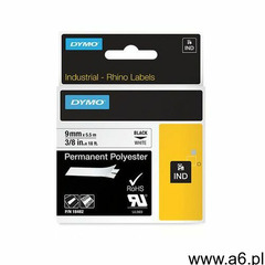 Dymo Taśma rhino poliestrowa trwała 9mm czarny na białym, 18482 / s0718240 dystrybutor dymo! punkt o - ogłoszenia A6.pl