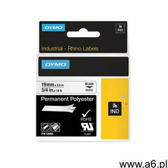 Taśma DYMO RHINO poliestrowa trwała 19mm czarny na białym, 18484 / S0718220 Dystrybutor DYMO! Punkt  - ogłoszenia A6.pl