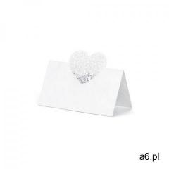 Wizytówki na stół serce - 9 x 6,5 cm - 10 szt. marki Party deco - ogłoszenia A6.pl
