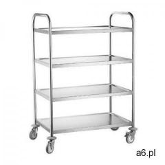 Xxlselect Wózek kelnerski 4-półkowy ze stali nierdzewnej | 540x860x(h)1260mm - ogłoszenia A6.pl