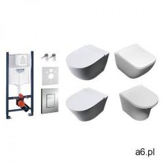 Zestaw podtynkowy: stelaż GROHE, misa WC serii Rimless, przycisk, deska wolnoopadająca, mata oraz ws - ogłoszenia A6.pl