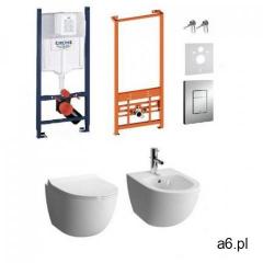 Kompletny zestaw clarisa serii rimless: misa wc, bidet oraz stelaże podtynkowe grohe marki Swisslini - ogłoszenia A6.pl