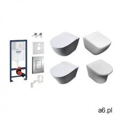 Zestaw podtynkowy: stelaż GROHE + wkładka FRESH, misa WC serii Rimless, przycisk, deska wolnoopa - ogłoszenia A6.pl