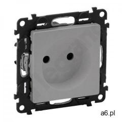 Gniazdo instalacyjne podtynkowe Legrand Valena Life 753316 pojedyncze bez uziemienia aluminium (3414 - ogłoszenia A6.pl