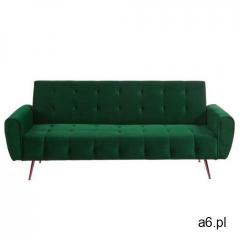 3-osobowa sofa rozkładana klik-klak z weluru POLANI - Kolor zielony - ogłoszenia A6.pl