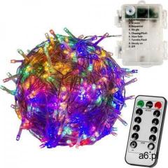 WIELOKOLOROWE LAMPKI CHOINKOWE 100 LED NA BATERIE + PILOT (4048821745812) - ogłoszenia A6.pl
