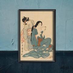 Plakat retro do salonu plakat retro do salonu kobiety czeszące włosy ukiyo-e marki Vintageposteria.p - ogłoszenia A6.pl