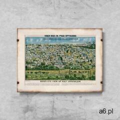 Plakaty w stylu retro Plakaty w stylu retro Stara mapa Jerozolimy Ziemi Świętej - ogłoszenia A6.pl