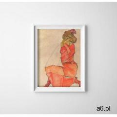 Plakat vintage do salonu plakat vintage do salonu klęcząca kobieta egon schiele marki Vintageposteri - ogłoszenia A6.pl