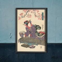 Plakat w stylu vintage Plakat w stylu vintage Kobieta bawiąca się z młodym chłopcem - ogłoszenia A6.pl
