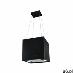 Afrelli Okap wyspowy na lince italo glass czarny 40 cm, 635 m3/h (5907670758130) - ogłoszenia A6.pl
