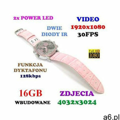 Szpiegowski damski zegarek na rękę fhd (16gb), nagrywający dźwięk i obraz + rejestrator dźwięku  - ogłoszenia A6.pl