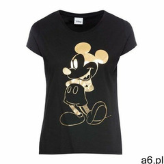 Shirt z nadrukiem myszki miki czarno-złoty, Bonprix, 32-50 - ogłoszenia A6.pl