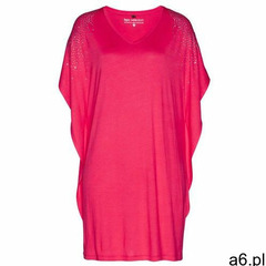 Tunika shirtowa bonprix różowy hibiskus - srebrny, wiskoza - ogłoszenia A6.pl
